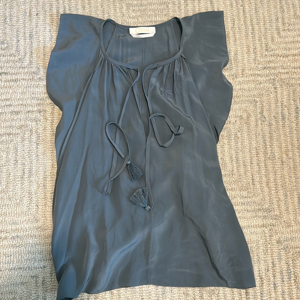 Chloe Silk Blouse with Ties